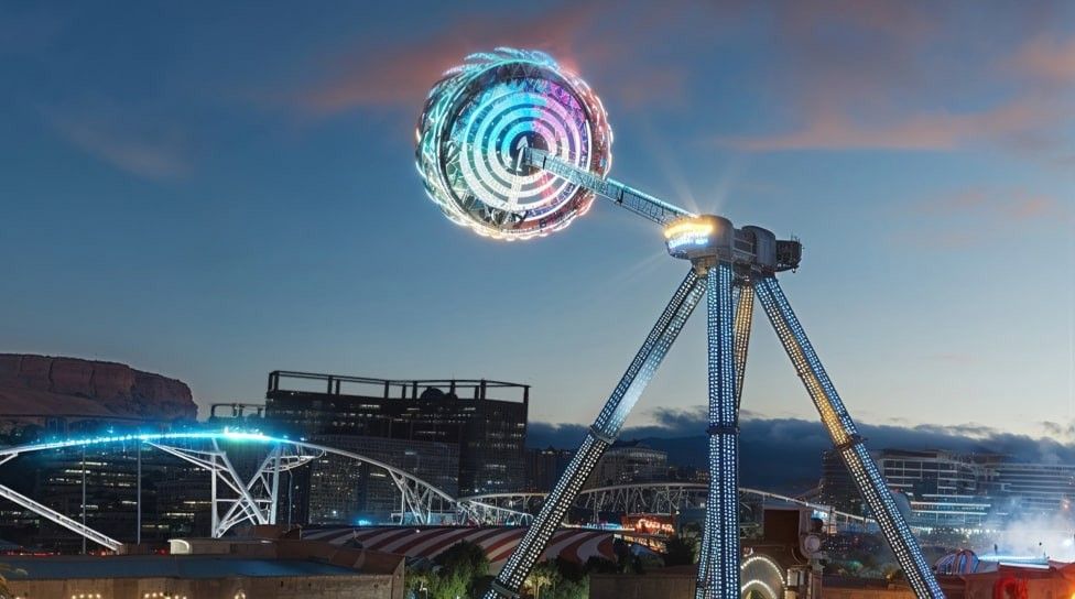 Gyrospin - 53 Meter Tall Pendulum Swing Ride | Six Flags Qiddiya City